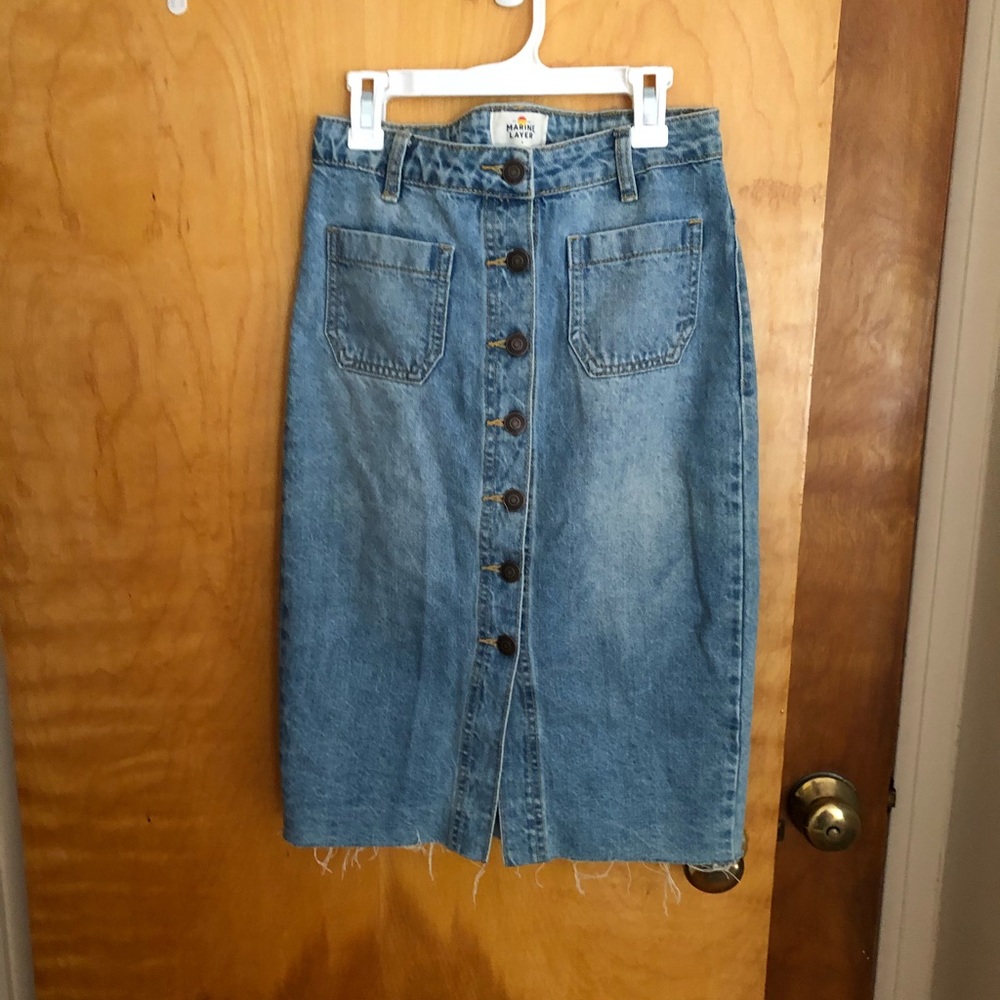 Marine Layer Brooke midi skirt